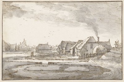 Spaarndammerdijk lähellä Braakjesia tekijältä Claes Jansz. Visscher (II)