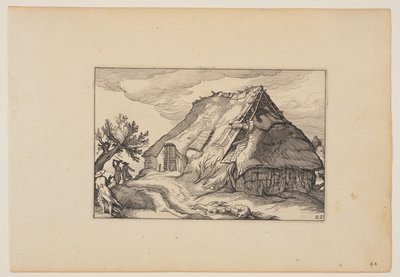 A Barn, maisemakuvista (Verscheyden aerdige Lanthuysen...) tekijältä Claes Jansz. Visscher