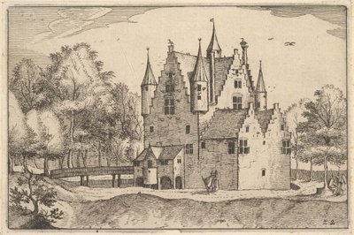 Linna, levy 22 Brabantin herttuakunnasta, n. 1610 tekijältä Claes Jansz Visscher