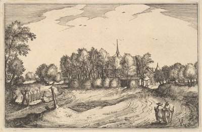 Luostari, levy 13 Brabantin herttuakunnan maakunnasta ja kaupungista, n. 1610 tekijältä Claes Jansz Visscher