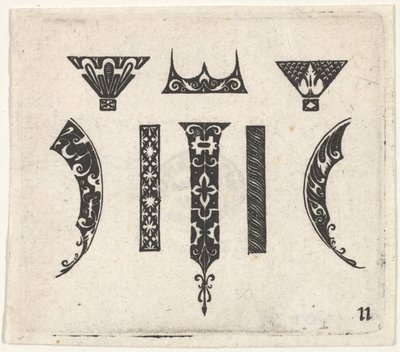 Mustatyöpainatus kahdeksalla motiivilla, n. 1620. tekijältä Claes Jansz Visscher