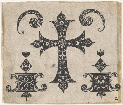 Blackwork Print latinalaisristillä ja pienillä kuvioilla, n. 1620. tekijältä Claes Jansz Visscher