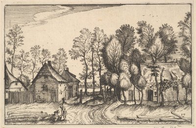 Maisema hakattuilla puilla, levy17 Brabantin herttuakunnan alueilta ja kaupungeista..., n. 1610 tekijältä Claes Jansz Visscher