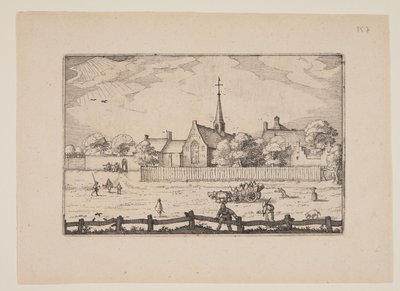 Haarlemin lepra-talo, näkymiä Haarlemin ympäristöstä (Plaisante Plaetsen) tekijältä Claes Jansz. Visscher
