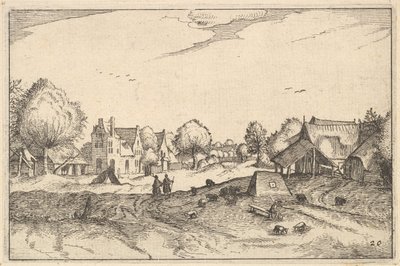 Village Road, levy 20 Brabantin herttuakunnasta, n. 1610 tekijältä Claes Jansz Visscher