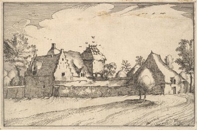 Walled Farm, levy 11 Regiunculae et Villae aliquot Ducatus Brabantiae, ca. 1610 tekijältä Claes Jansz Visscher