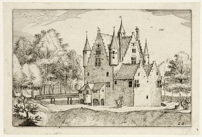 A Castle, levy 22, kuvien Maatilojen, maalaistalojen ja maalaiskylien kuvien (Praediorum villarum et rusticarum casularum icones) mukaan. tekijältä Claes Jansz. Visscher II