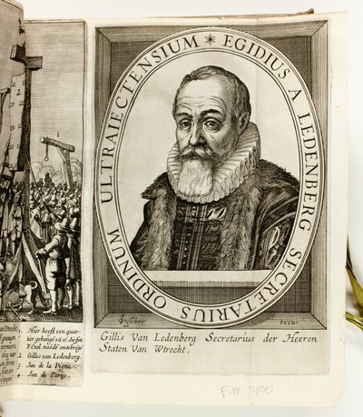 Albumi, joka sisältää hollantilaisia poliittisia painokirjoituksia ja lentolehtisiä, jotka käsittelevät Oranian prinssi Mauritsia ja Johan van Oldenbarneveltia. tekijältä Claes Jansz. Visscher II
