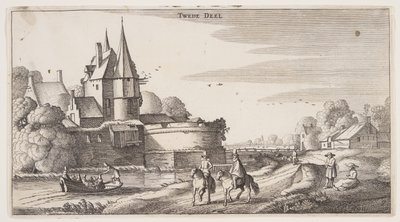 Maantie kylän ja bastionin varrella, teoksesta Landscapes (Playsante Lantschappen) tekijältä Claes Jansz. Visscher II