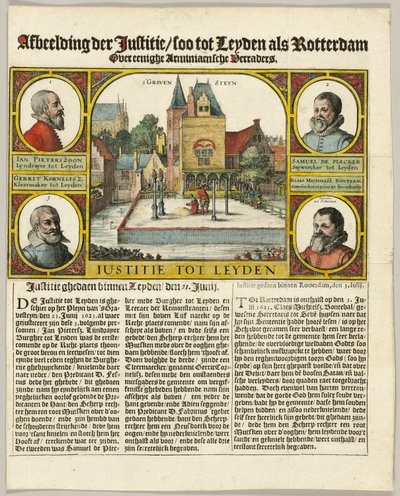 Arminiolaisten teloitus Leidenissä tekijältä Claes Jansz. Visscher II