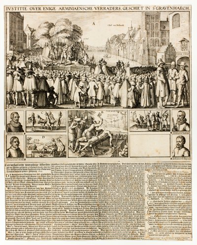Arminiolaisten teloitus Haagissa tekijältä Claes Jansz. Visscher II