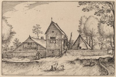 Suuri aidattu maatila tekijältä Claes Jansz Visscher after Johannes van Doetechum, the Elder after Lucas