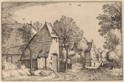 Kylätie tekijältä Claes Jansz Visscher after Johannes van Doetechum, the Elder after Lucas