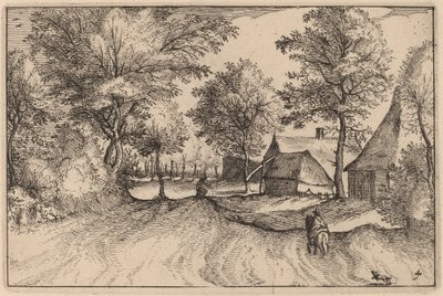 Kylätie tekijältä Claes Jansz Visscher after Johannes van Doetechum, the Elder after Lucas