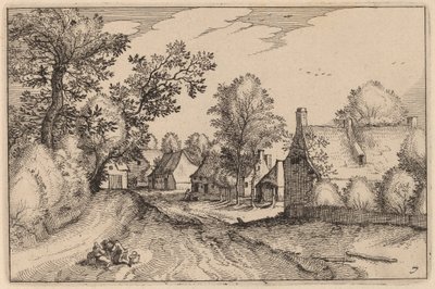 Kylätie tekijältä Claes Jansz Visscher after Johannes van Doetechum, the Elder after Lucas