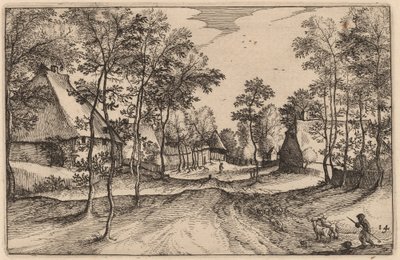 Kylätie tekijältä Claes Jansz Visscher after Johannes van Doetechum, the Elder after Lucas