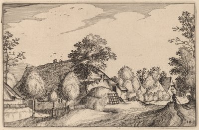 Village Roadfinnish tekijältä Claes Jansz Visscher after Lucas van Doetechum after Master of the Small Landscapes after Johannes
