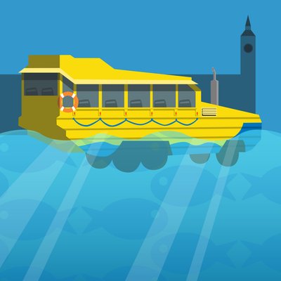 Amfibious London Duck Tour Bus tekijältä Claire Huntley