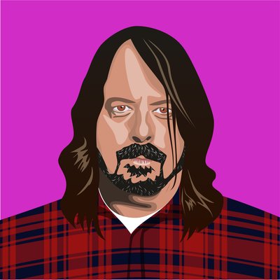 Dave Grohlin muotokuva tekijältä Claire Huntley