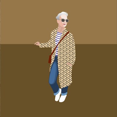 Muotokuva Alyson Walshista, ThatsNotMyAge-järjestön perustajasta. tekijältä Claire Huntley