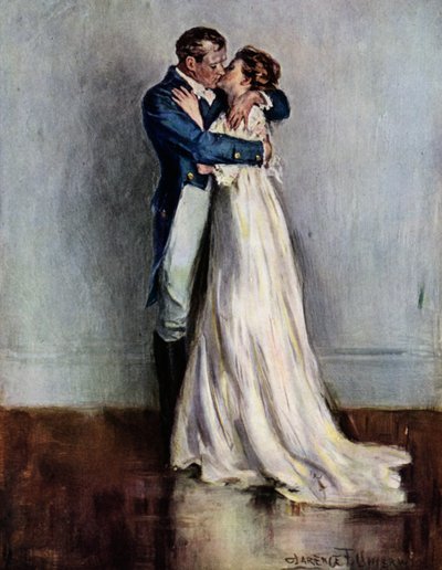 Ae Fond Kiss (väri litho) tekijältä Clarence F. Underwood