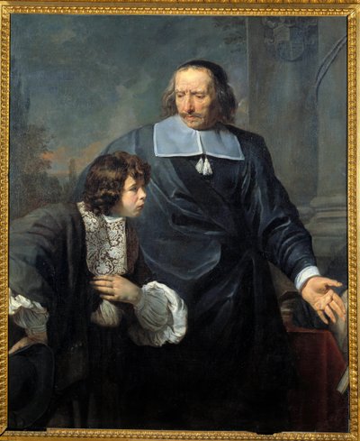Opettaja ja hänen oppilaansa. Claude Lefebvren (1632-1675) maalaus tekijältä Claude (after) Lefebvre