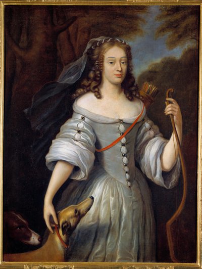 Louise Francoise de la Baume le Blancin muotokuva (Louise Francoise de la Valliere) Madame de la Valliere tekijältä Claude (after) Lefebvre