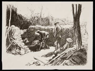 "Kehittynyt pukeutumisasema Ranskassa", 1917 tekijältä Claude Allin Shepperson
