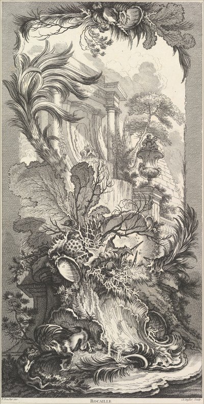 Rocaille Rock Garden, n. 1737. tekijältä Claude Augustin Duflos