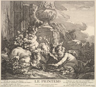 Kevät, 1735-86. tekijältä Claude Augustin Duflos