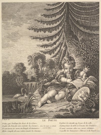 Runoilija, n. 1753. tekijältä Claude Augustin Duflos