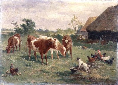 Koira seimessä (öljy kankaalle, paneelille asetettuna) (pari ks. 70858) tekijältä Claude Cardon