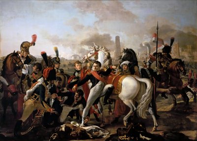 Napoleon haavoittui ennen Ratisbonia, 23. huhtikuuta 1809 tekijältä Claude Gautherot