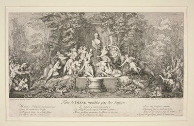 Dianan juhla, Satyrs häiritsee tekijältä Claude Gillot