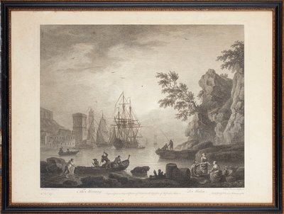 Kymmenen ranskalaista teräskaiverrusta tekijältä Claude Joseph (after) Vernet