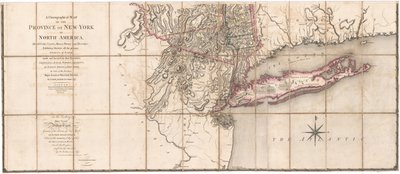 Sauthierin korografinen kartta New-Yorkin maakunnasta [kartan alaosa] tekijältä Claude Joseph Sauthier