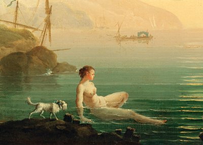 Uimassa olevat tytöt meren rannalla ... (maalaus kankaalle) tekijältä Claude Joseph Vernet