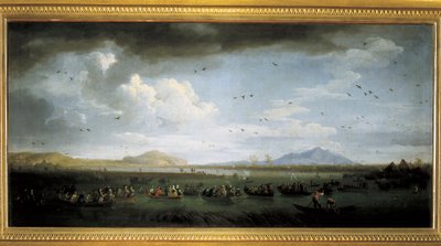 Charles de Bourbon metsästää ankkoja Patria-järvellä, Joseph Vernet