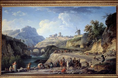 Suuren tien rakentaminen Tien rakennustyömaa. Joseph Vernet