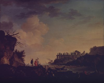 Rauniot lähellä joen suua, 1748 tekijältä Claude Joseph Vernet