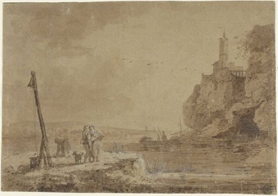 Pieni satama kallioiden alla tekijältä Claude Joseph Vernet