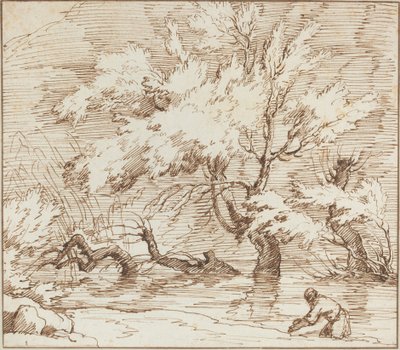 Puut heijastuivat purossa tekijältä Claude Joseph Vernet