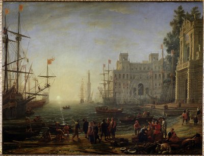 Portti huvilan kanssa Medicis - Öljy kankaalle tekijältä Claude Lorrain