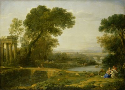 The Rest on the Flight to Egypt (öljy kankaalle) tekijältä Claude Lorrain