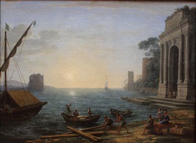 Merisatama auringonnousun aikaan tekijältä Claude Lorrain