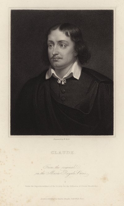 Claude Lorrain, ranskalainen barokin aikakauden taidemaalari. Kaiverrus William Holl tekijältä Claude Lorrain