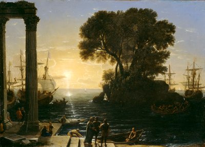 Rannikkokohtaus Pyhän Paavalin laivalla, 1655 tekijältä Claude Lorrain