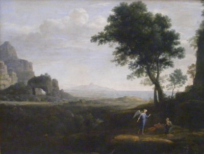 Saksa: Hagar und Ismael in der Wüste Hagar ja Ismael erämaassa tekijältä Claude Lorrain