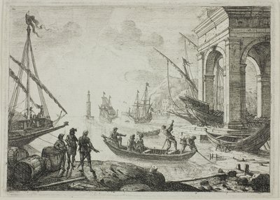 Satamakohtaus majakan kanssa tekijältä Claude Lorrain