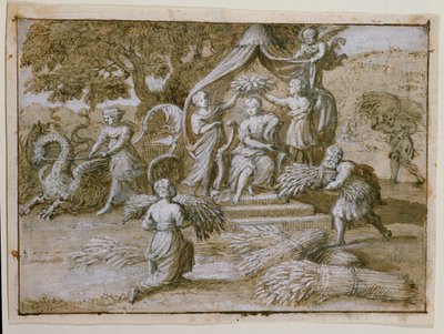 Kunnioitus Ceresille (muste paperille) tekijältä Claude Lorrain
